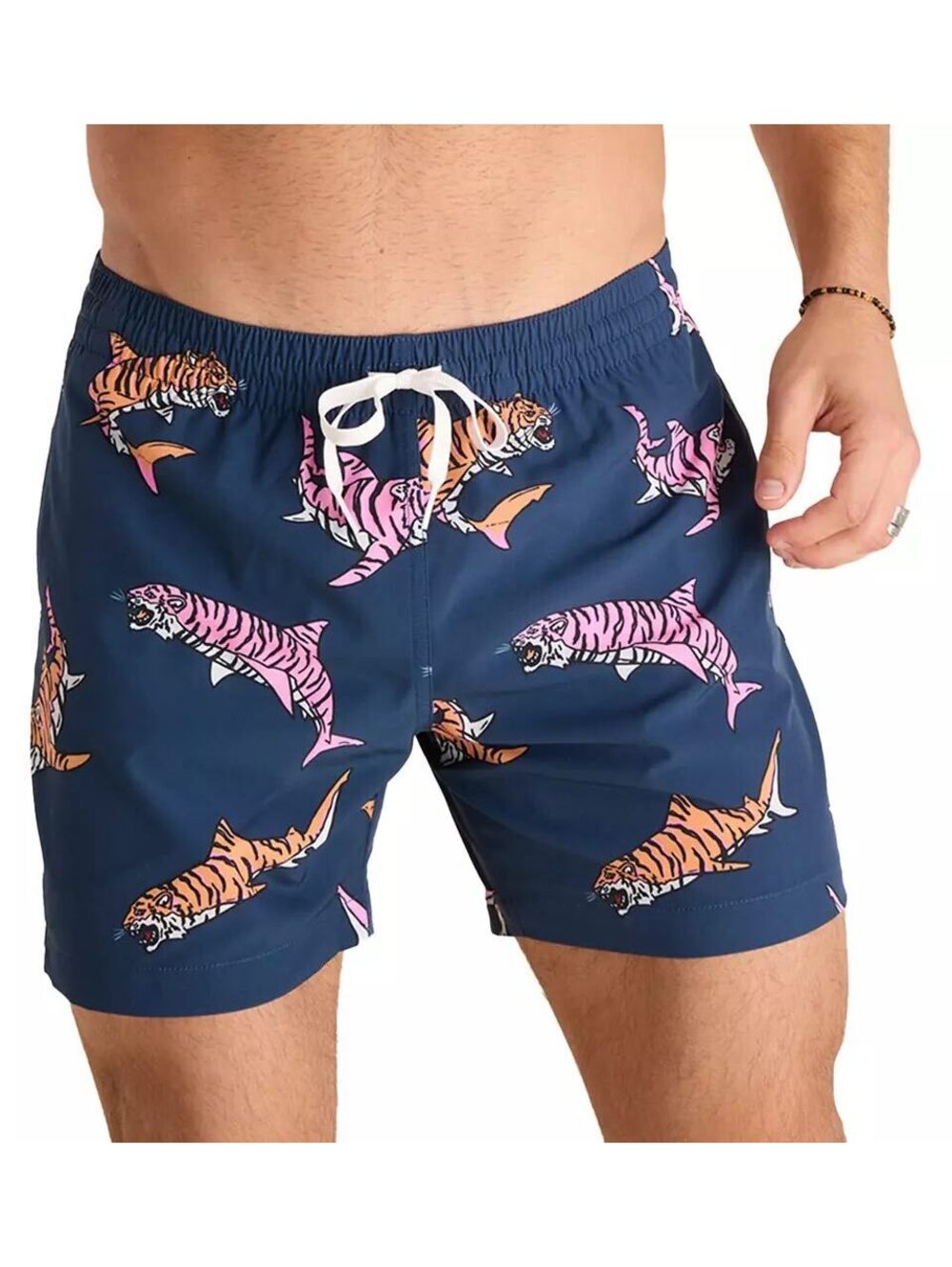 Chubbies Youth Medium "The Lil King of the Seas" Tiger Shark Swim Trunks Medium